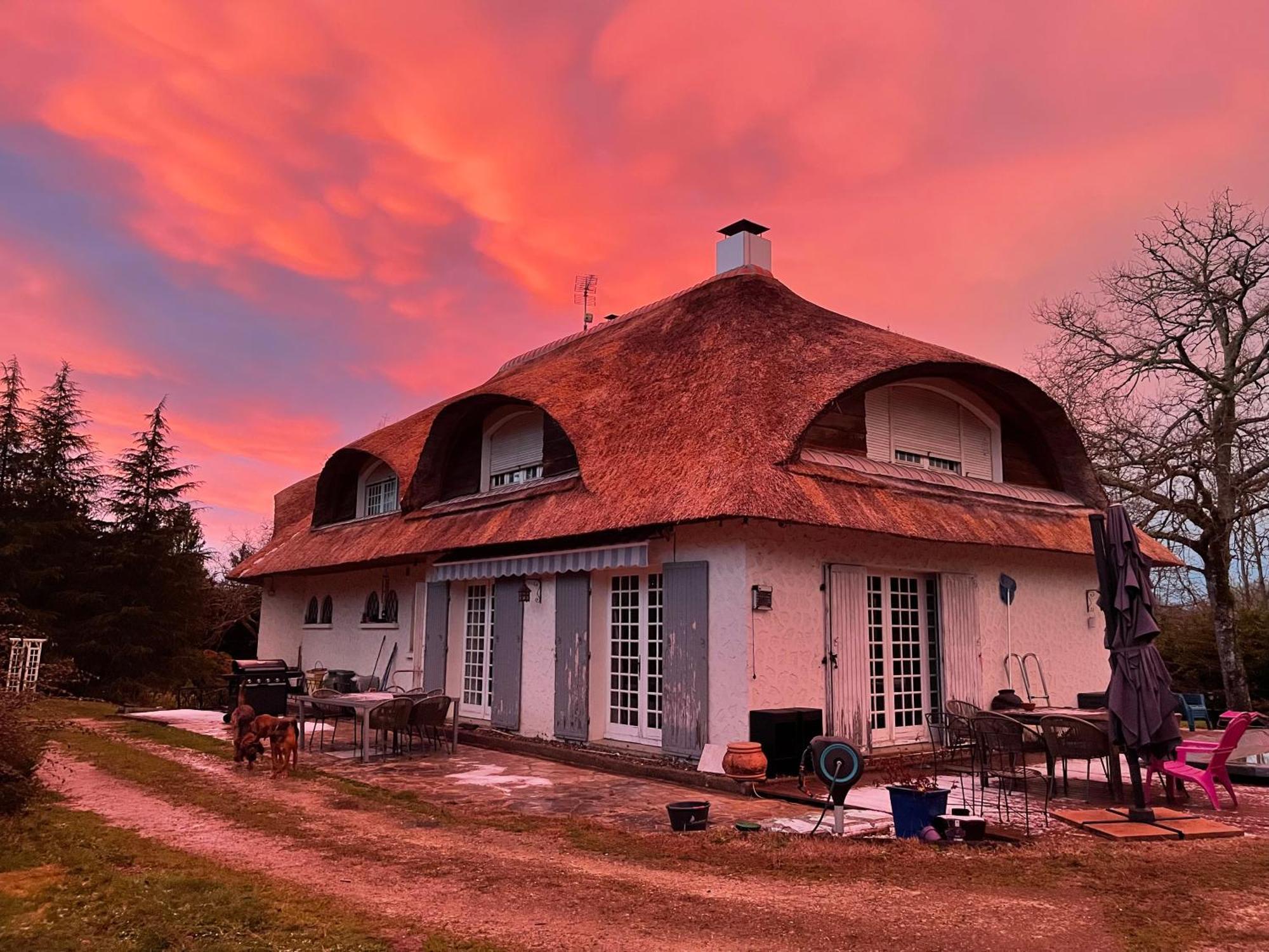 La Belle Chaumiere Bed and Breakfast Bretagne-de-Marsan Eksteriør billede